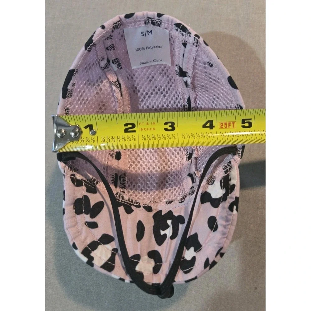 Coat & Tails Pink Leopard Print Dog Baseball Cap, Size S/M